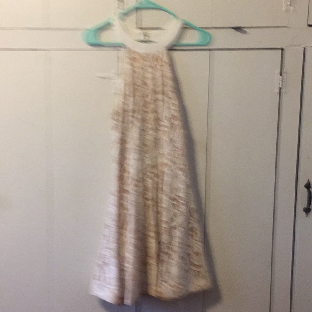 Cream and Beige lace short dress